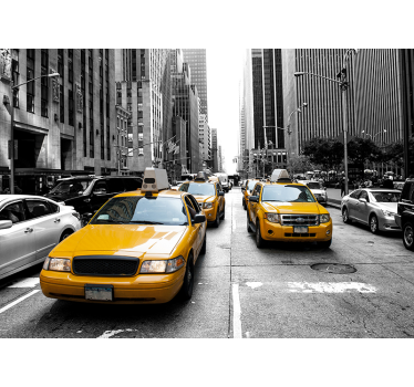 New York Taxi Stadt Skyline Fototapete - TenStickers