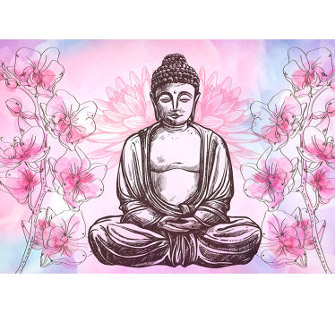 Fototapete buddha florale harmonie - TenStickers