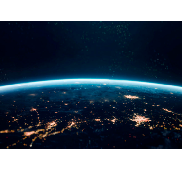 Weltraum Fototapete Erde in der nacht - TenStickers