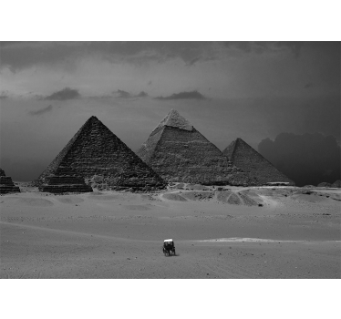 Fototapete Wüstenlandschaft Hallenpyramiden von Ägypten - TenStickers