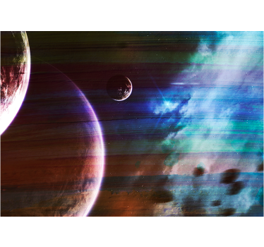 Fototapete Weltraum kosmische planetenszene - TenStickers