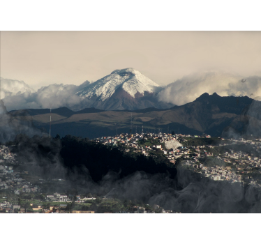 Fototapete Berge schneebedeckte bergblick - TenStickers