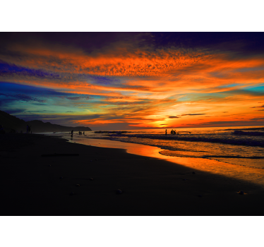 Fototapete Landschaften ruhiger sonnenuntergang am meer - TenStickers
