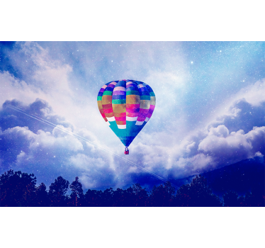 Fototapete Himmel bunter heißluftballon - TenStickers
