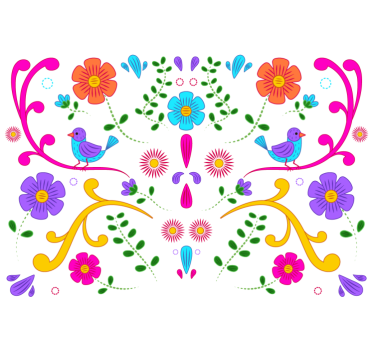 Fototapete Blumen farbenfrohes blumendesign - TenStickers