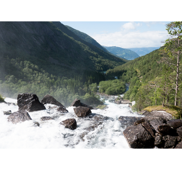 Fototapete natur fließendes flusslandschaft - TenStickers