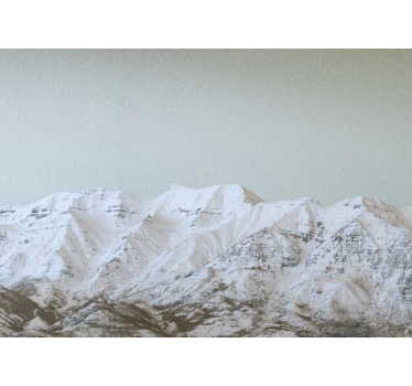Fototapete Berge verschneite landschaft - TenStickers