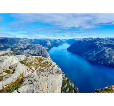 Fototapete Landschaften malerische aussicht auf den fjord - TenStickers
