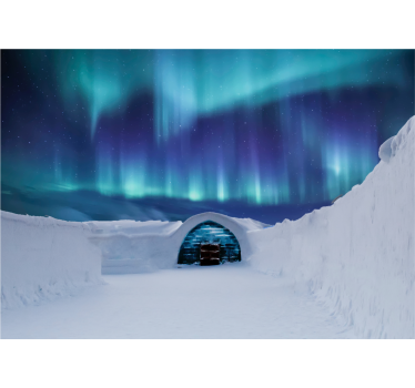 Fototapete landschaften aurora borealis wunderland - TenStickers