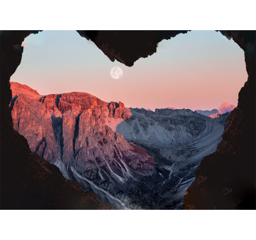 Fototapete natur herzförmige berglandschaft - TenStickers