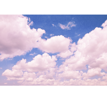 Fototapete Himmel flauschige rosa wolken - TenStickers