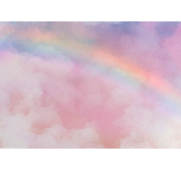 Fototapete Baby Regenbogen in babyrosa wolken - TenStickers