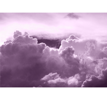 Fototapete himmel lila wolkenformation - TenStickers