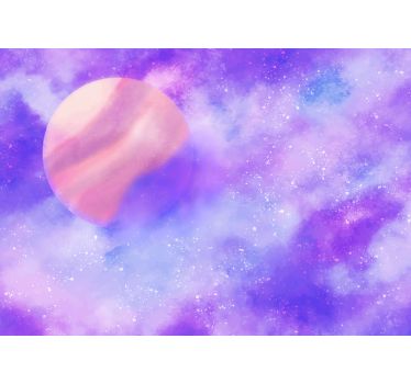 Fototapete weltraum mit kosmischer planeten-sphäre - TenStickers
