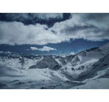 Fototapete berge mit schneebedeckten gipfeln - TenStickers