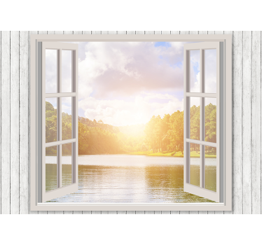Fototapete natur sonnenaufgang über dem see - TenStickers