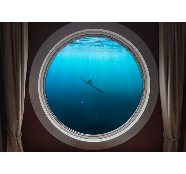 Fototapete meer mit unterwasser-kayak-szene - TenStickers