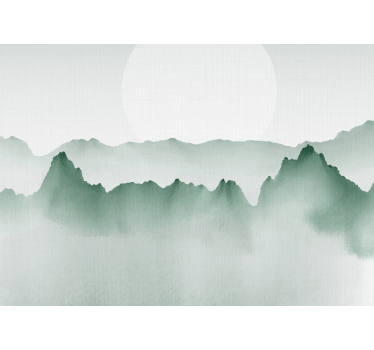Fototapete natur bergsilhouette szene - TenStickers