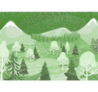 Fototapete natur bergwaldansicht - TenStickers