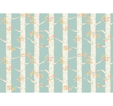 Fototapete baum mit birkenbaum-muster - TenStickers