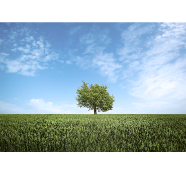 Fototapete natur einsame baumlandschaft - TenStickers