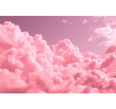 Fototapete Kinder rosa flauschige Wolken - TenStickers