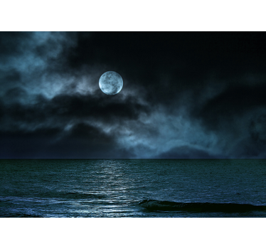Fototapete Meer mondbeschienene meereslandschaft - TenStickers