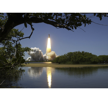 Fototapete weltraum raketenstart ansicht - TenStickers