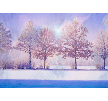 Fototapete natur winterwaldansicht - TenStickers