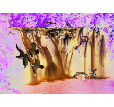 Fototapete Wasserfall majestätischer wasserfallflug - TenStickers