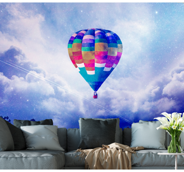 Fototapete Himmel bunter heißluftballon - TenStickers