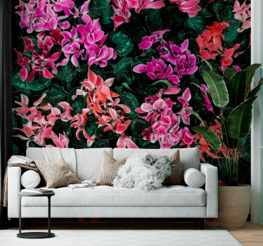 Wand Fototapete Bunte Blumen - TenStickers