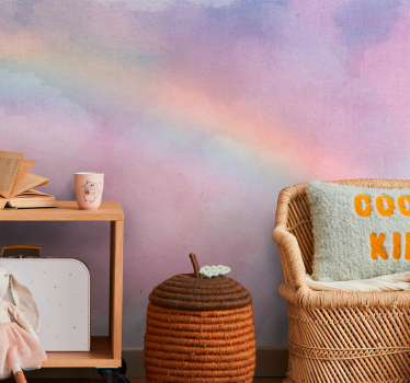 Fototapete Baby Regenbogen in babyrosa wolken - TenStickers
