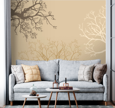 Fototapete Baum elegante zweigsilhouetten - TenStickers