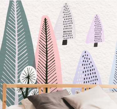 Fototapete baum mit ornamentalen blattmotiven - TenStickers