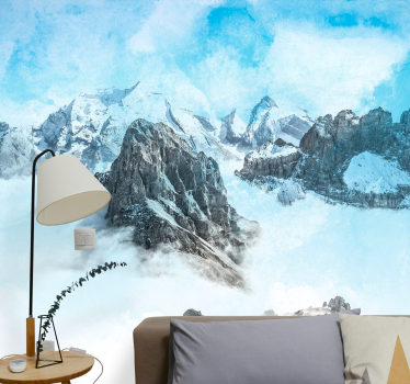 Fototapete berge majestätische eisgipfel - TenStickers