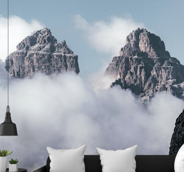 Fototapete berge majestätische gipfel über wolken - TenStickers