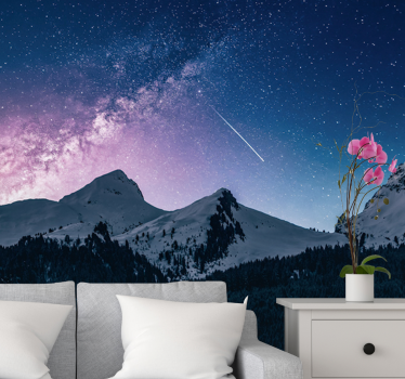 Fototapete berge majestätische sternennacht - TenStickers