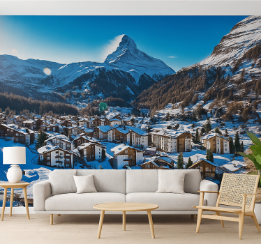 Fototapete Berge oeschinensee, schweiz - TenStickers