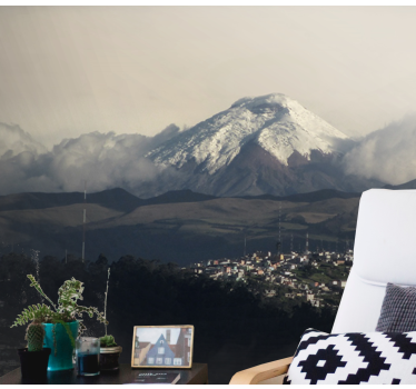 Fototapete Berge schneebedeckte bergblick - TenStickers