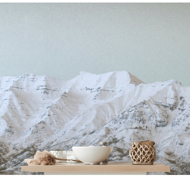Fototapete Berge verschneite landschaft - TenStickers