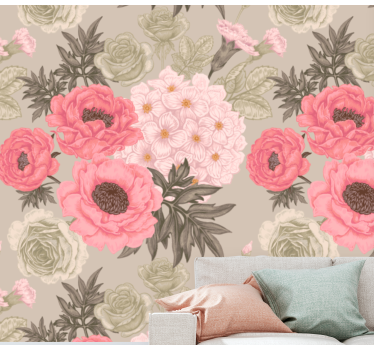 Fototapete blumen blühende florale komposition - TenStickers
