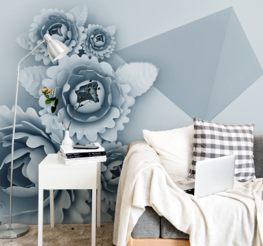 Fototapete Blumen sanfte florale eleganz - TenStickers
