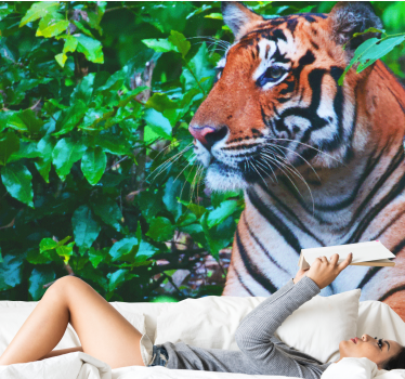 Fototapete dschungel majestätischer tigerblick - TenStickers