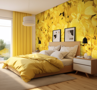 Fototapete gelbe Blumenmischung - TenStickers