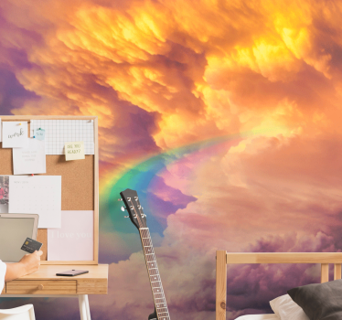 Fototapete himmel majestätisches wolkenregenbogen - TenStickers