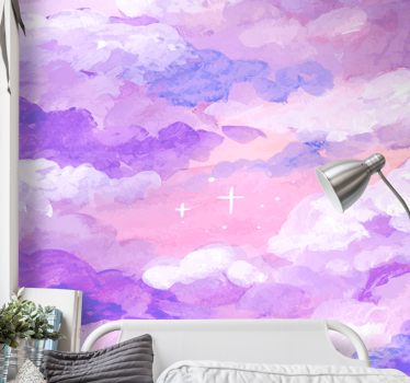 Fototapete himmel mit sanften lila wolken - TenStickers
