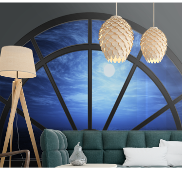 Fototapete himmel mondlicht ozeanblick - TenStickers
