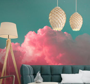 Fototapete Himmel verträumte rosa wolken - TenStickers