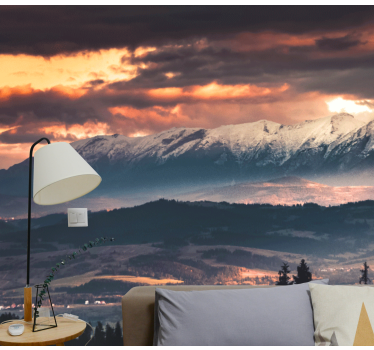 Fototapete Berge majestätische schneebedeckte gipfel - TenStickers